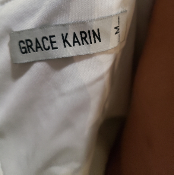Gorgeous GRACE KARIN Spaghetti Bodycon White w/Allover Sequins, Size M, Like New - Picture 3 of 8